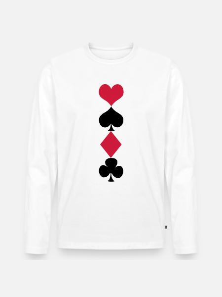 Kartendeck - Men's Premium Organic Long Sleeve Shirt - white