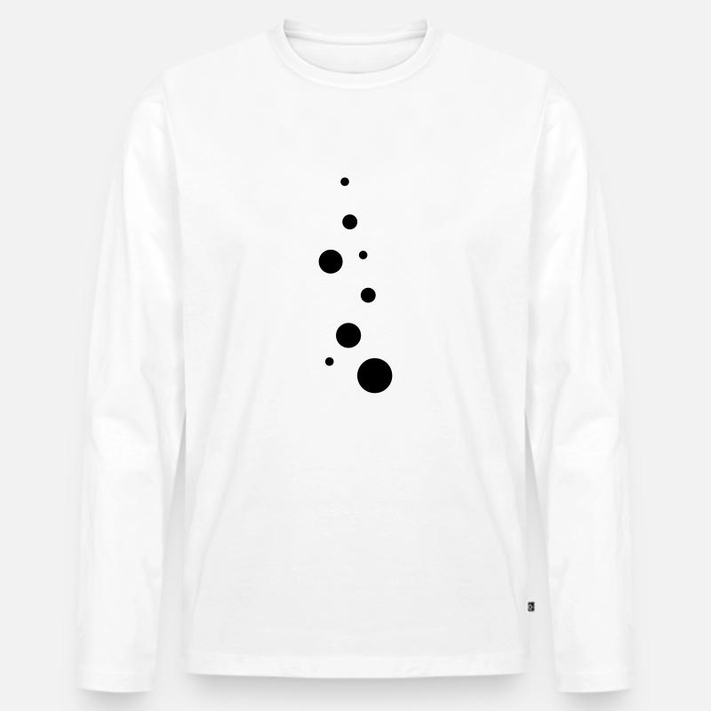 bubbles - Männer Premium Bio Langarmshirt - Weiß