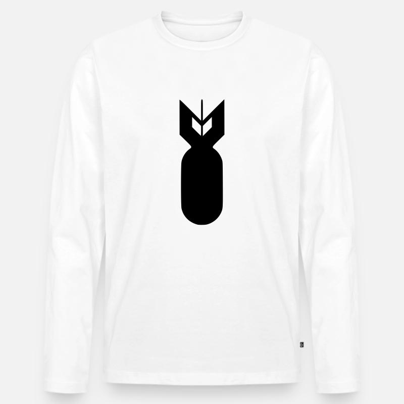 the bomb - Männer Premium Bio Langarmshirt - Weiß