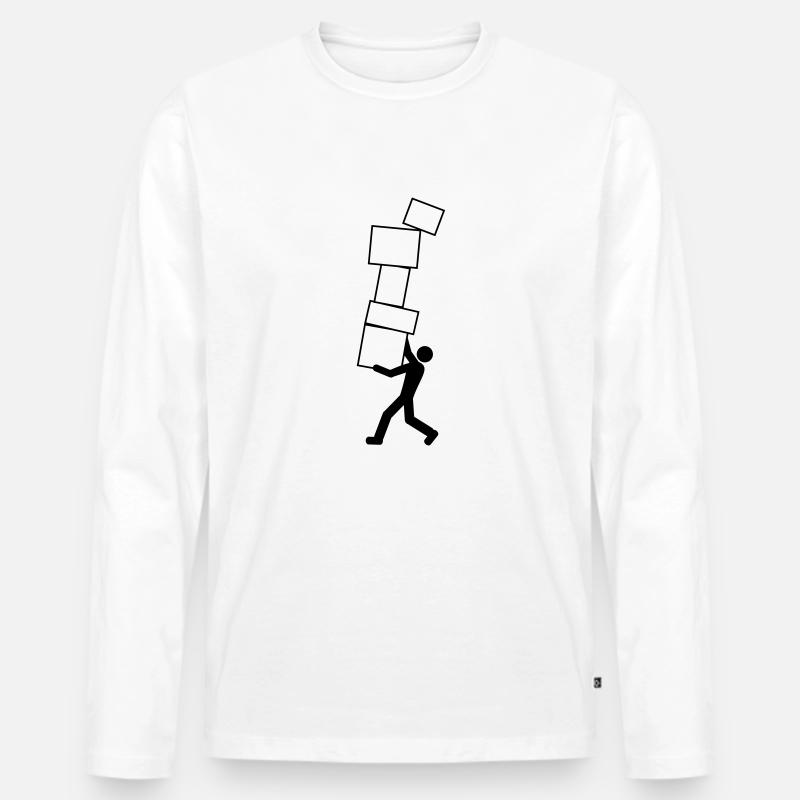 removal - Männer Premium Bio Langarmshirt - Weiß