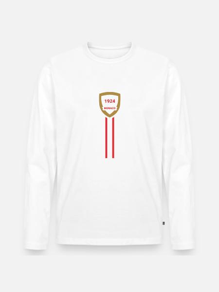 Monaco Fußballverein - Männer Premium Bio Langarmshirt - Weiß