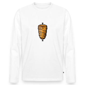 Döner Kebab Dürüm Dönerfleisch Dönerskeß Skewer - Men's Premium Organic Long Sleeve Shirt - white - Front - Nico (187cm)