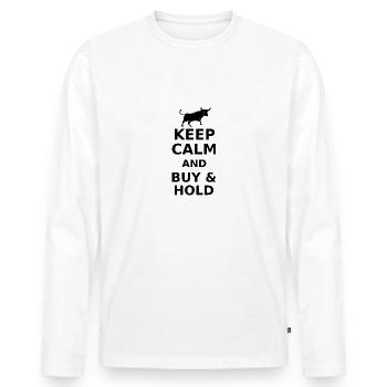 ACHETER &CONSERVER - T-shirt manches longues Premium bio Homme - blanc - Devant - Nico (187cm)