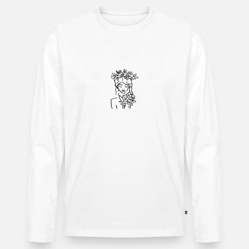 La Isla - Männer Premium Bio Langarmshirt - Weiß