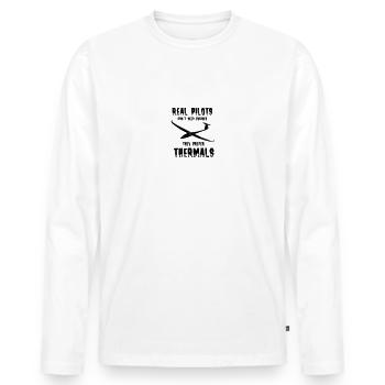 Glider glider flying glider pilot - Men's Premium Organic Long Sleeve Shirt - white - Front - Nico (187cm)