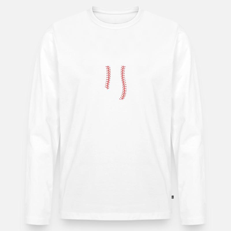 4th Birthday Boy Baseball - Männer Premium Bio Langarmshirt - Weiß