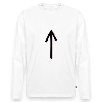 Arrow - Men's Premium Organic Long Sleeve Shirt - white - Front - Nico (187cm)