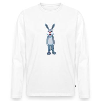 Rabbit rabbit animal not only for Easter - Men's Premium Organic Long Sleeve Shirt - white - Front - Nico (187cm)