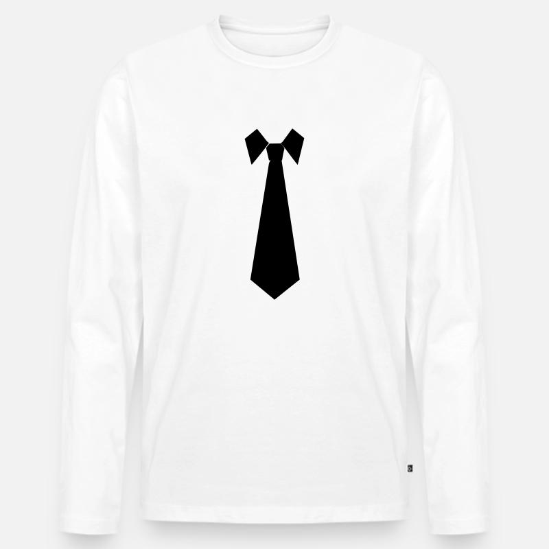 Binden - Männer Premium Bio Langarmshirt - Weiß