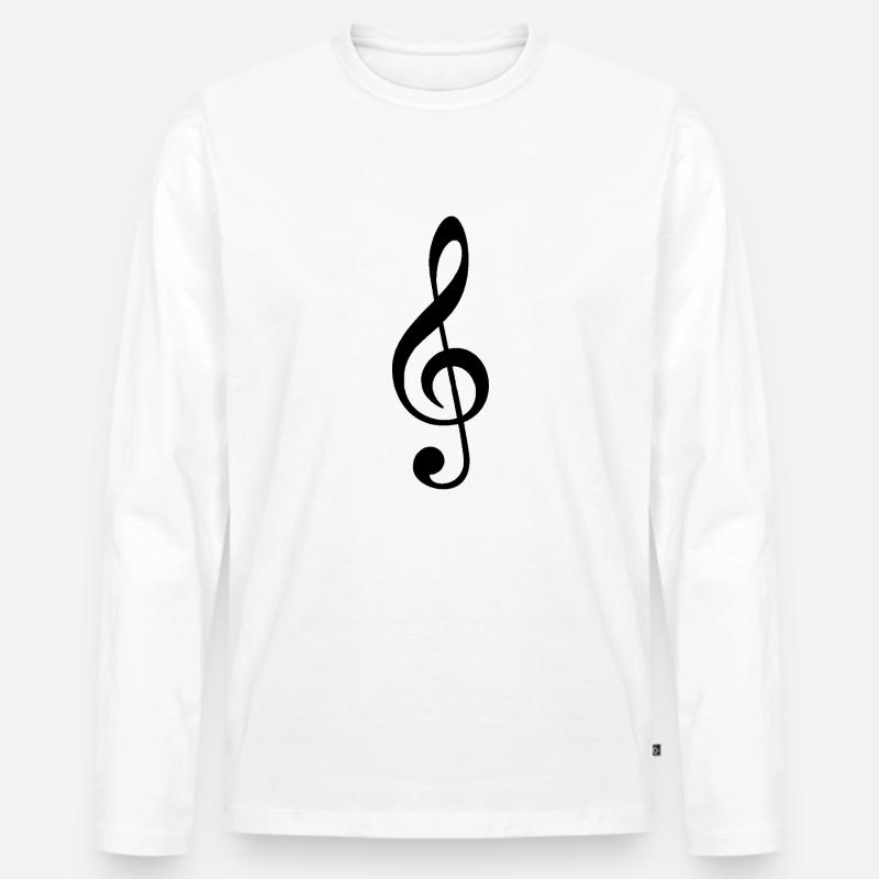 Cle de Sol - Männer Premium Bio Langarmshirt - Weiß