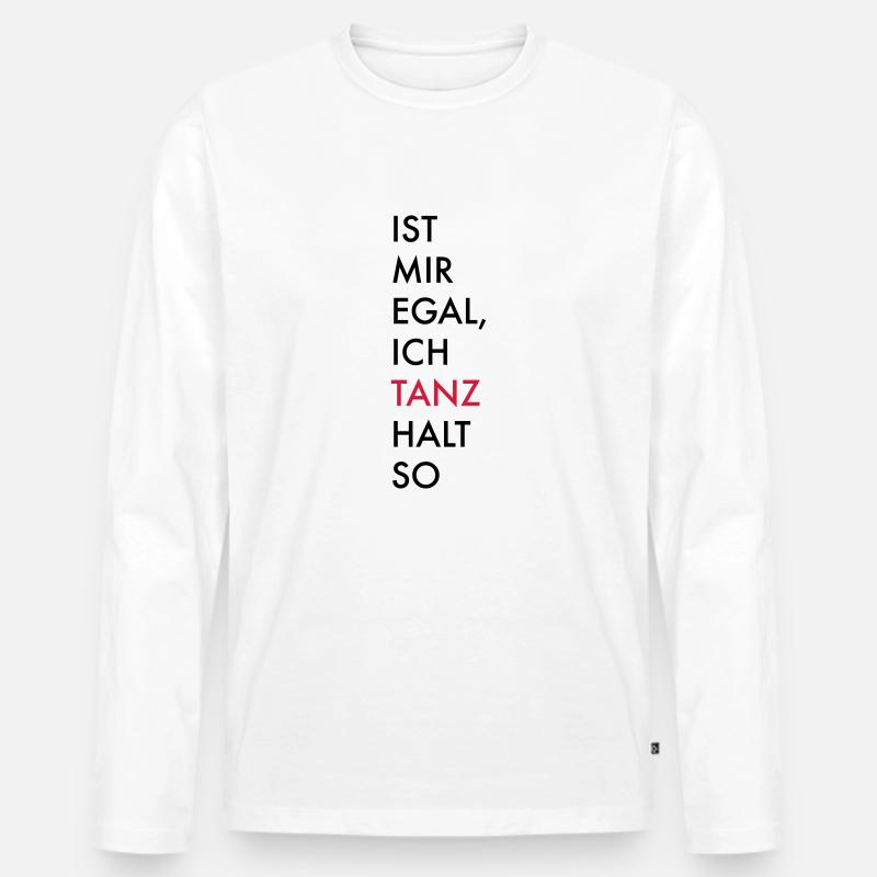 tanzen - Männer Premium Bio Langarmshirt - Weiß