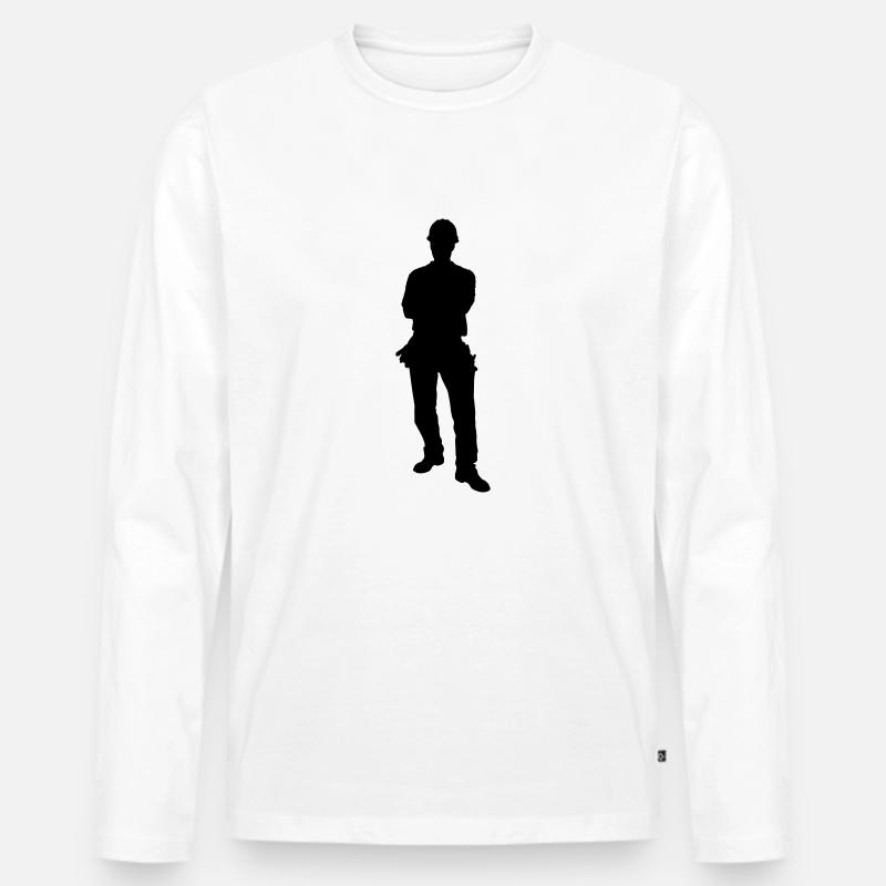 carpenter profession - Männer Premium Bio Langarmshirt - Weiß