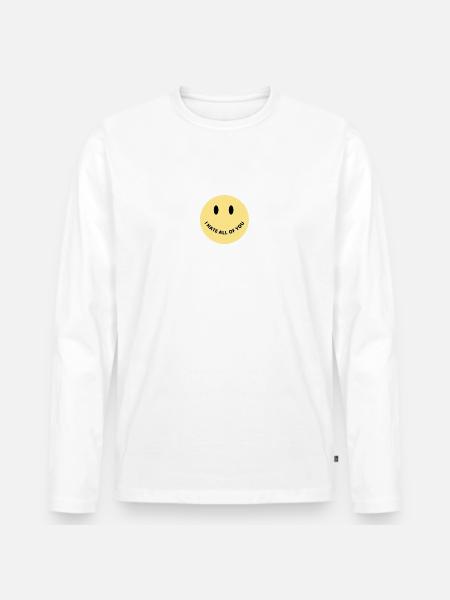 I hate all of you - Men's Premium Organic Long Sleeve Shirt - white