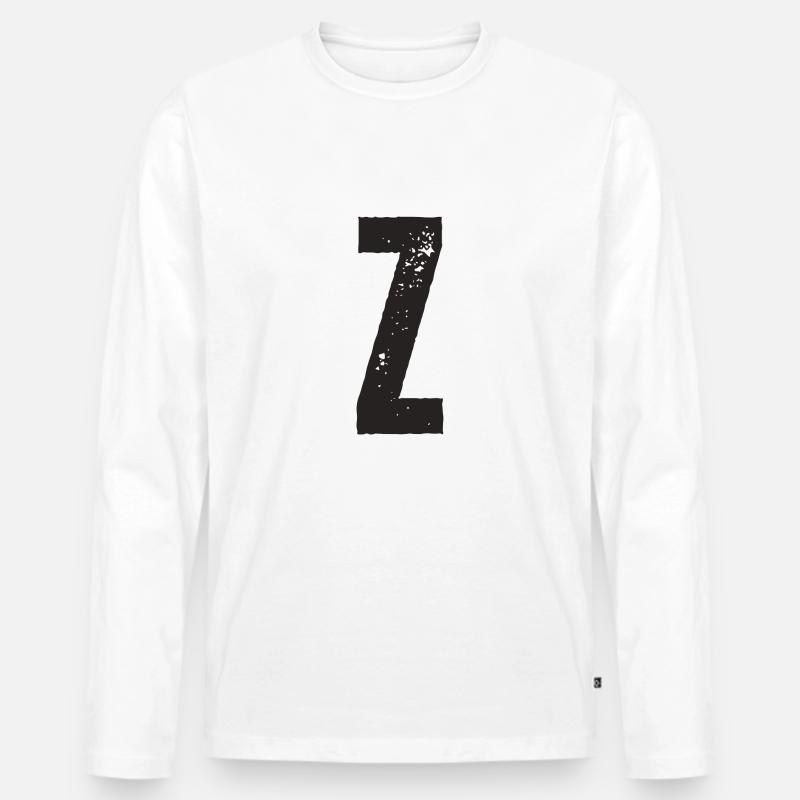 Z - Männer Premium Bio Langarmshirt - Weiß