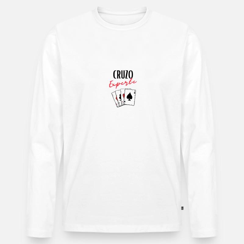 Cruzo Experte - Männer Premium Bio Langarmshirt - Weiß
