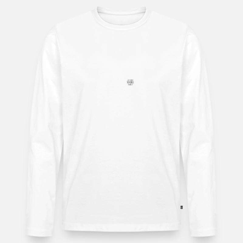 Weinschorle Schorle - Männer Premium Bio Langarmshirt - Weiß