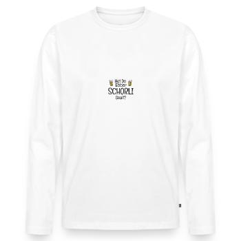 Weinschorle Schorle Badisch - Männer Premium Bio Langarmshirt - Weiß - Vorne - Nico (187cm)