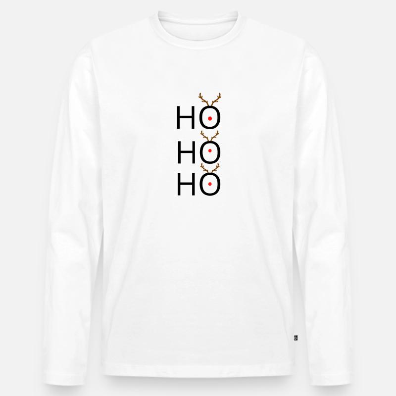 Weihnachten - Männer Premium Bio Langarmshirt - Weiß