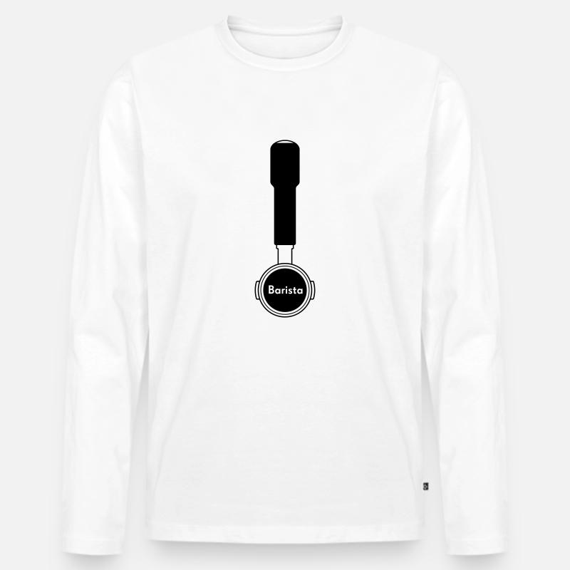 Siebträger Barista V - Männer Premium Bio Langarmshirt - Weiß