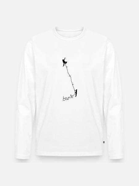 Climbing 1 - Men's Premium Organic Long Sleeve Shirt - white