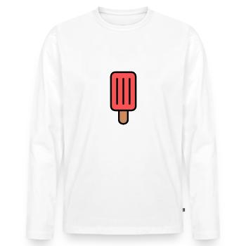 red popsicles - Men's Premium Organic Long Sleeve Shirt - white - Front - Nico (187cm)