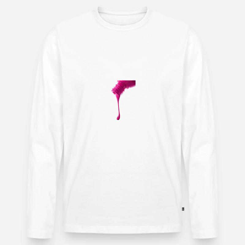 Frauennägel - Männer Premium Bio Langarmshirt - Weiß