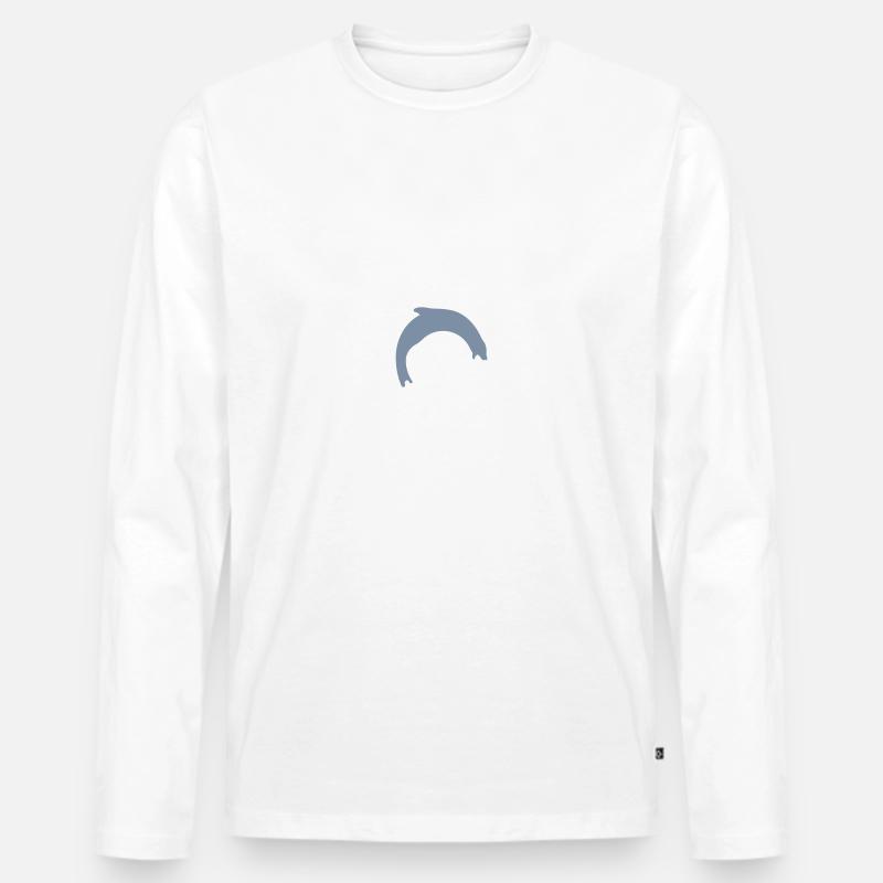 sealion logo - Männer Premium Bio Langarmshirt - Weiß