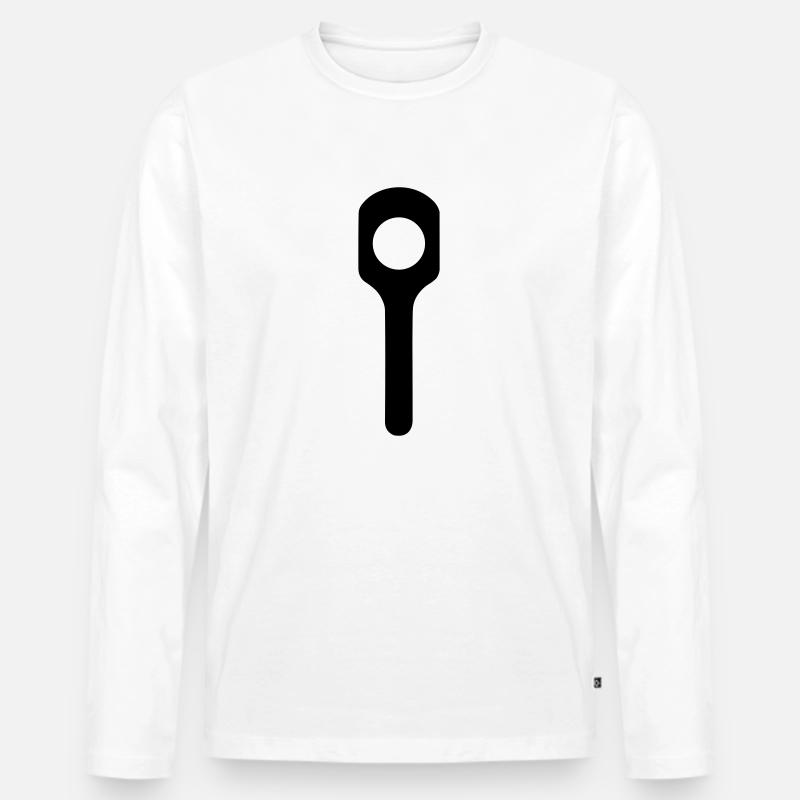 Werkzeug - Männer Premium Bio Langarmshirt - Weiß