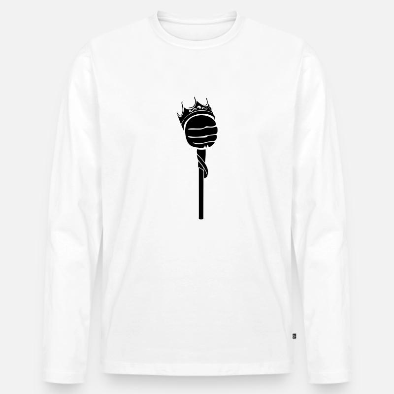 Lolly - Männer Premium Bio Langarmshirt - Weiß
