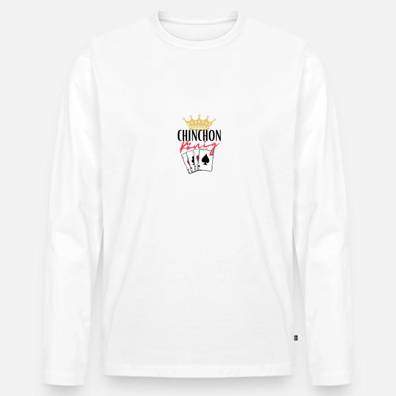 Chinchon König - Männer Premium Bio Langarmshirt - Weiß