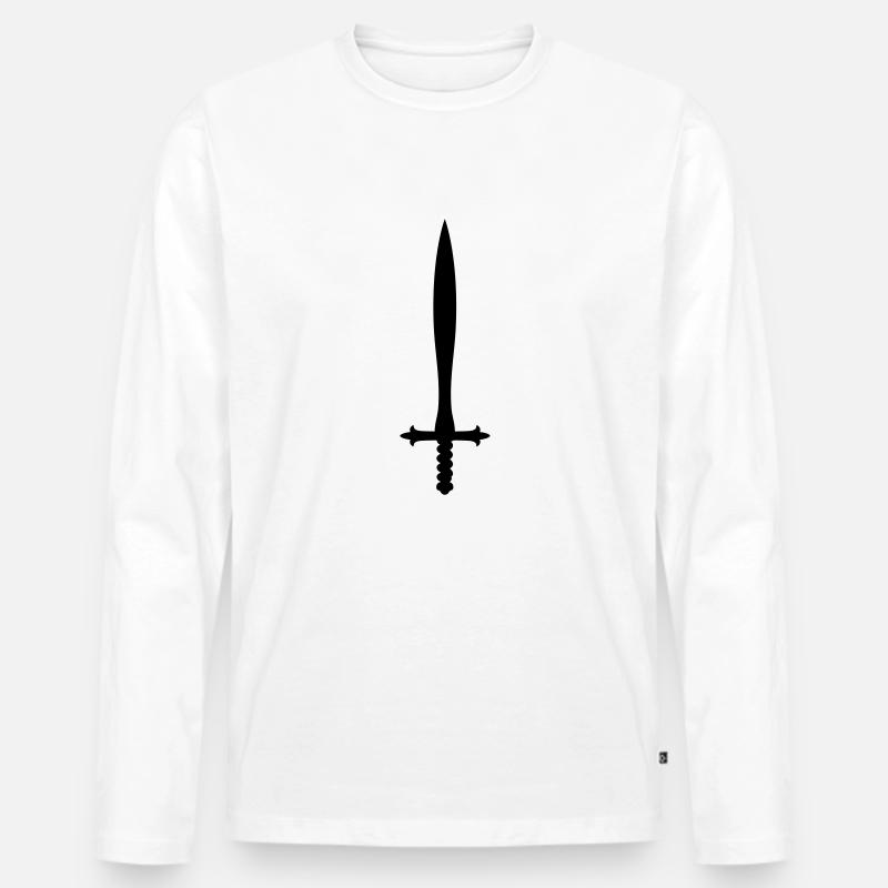 Sword de - Männer Premium Bio Langarmshirt - Weiß