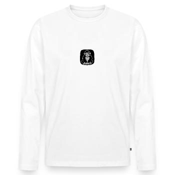 Gorilla - Männer Premium Bio Langarmshirt - Weiß - Vorne - Nico (187cm)