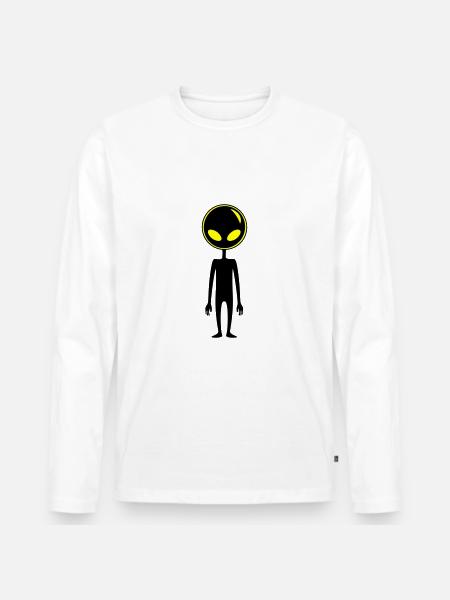 Alien Außerirdischer - Men's Premium Organic Long Sleeve Shirt - white