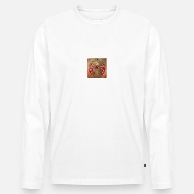 Herzengel der Selbstermächtigung - Männer Premium Bio Langarmshirt - Weiß