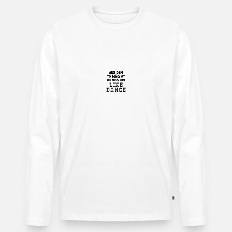 Line Dance Linedance Geschenk - Männer Premium Bio Langarmshirt - Weiß