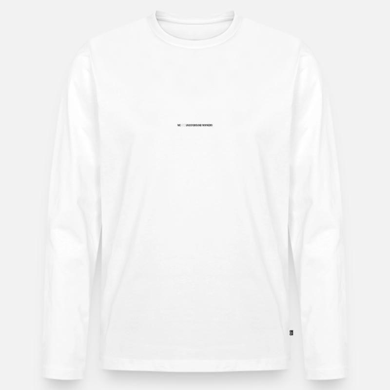 Underground Worker - Männer Premium Bio Langarmshirt - Weiß