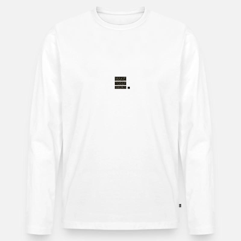 Make Amazing 2.0 - Männer Premium Bio Langarmshirt - Weiß
