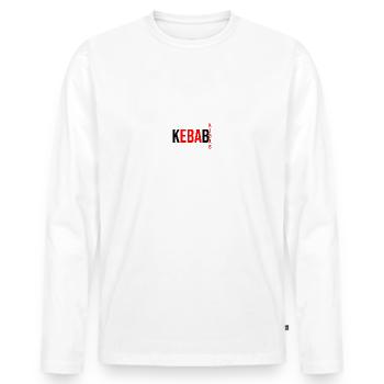 Kebab fast food - T-shirt manches longues Premium bio Homme - blanc - Devant - Nico (187cm)