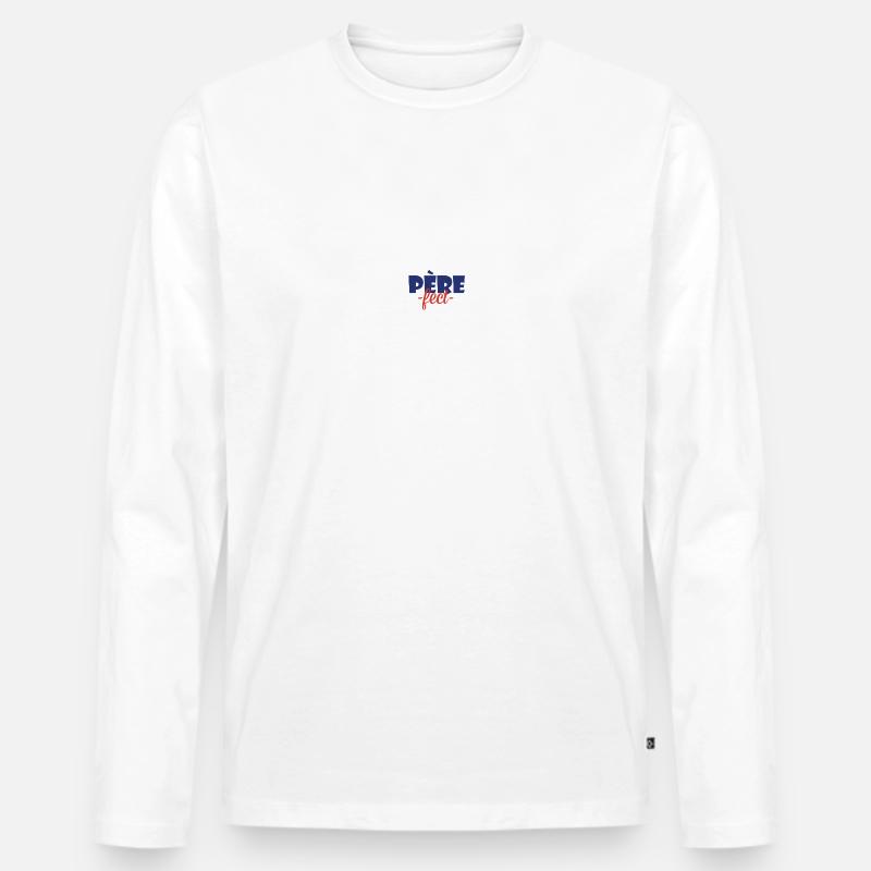 Vater fect - Männer Premium Bio Langarmshirt - Weiß