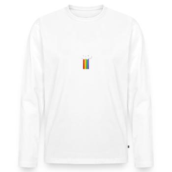 Nuage - T-shirt manches longues Premium bio Homme - blanc - Devant - Nico (187cm)