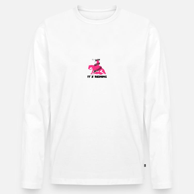 riding_sliding_stopping - Männer Premium Bio Langarmshirt - Weiß