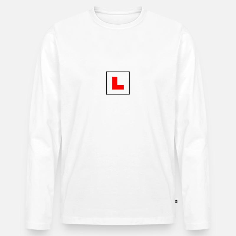 Lernteller - Männer Premium Bio Langarmshirt - Weiß