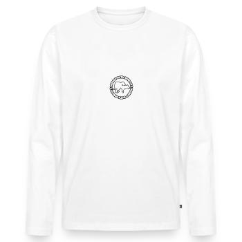Dog Friends With Benefits White Grunge - Men's Premium Organic Long Sleeve Shirt - white - Front - Nico (187cm)