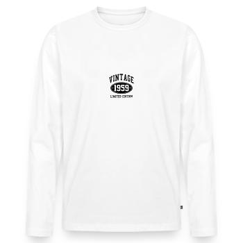 60th Birthday - Vintage 1959 Gift - Men's Premium Organic Long Sleeve Shirt - white - Front - Nico (187cm)