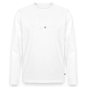 Gay Pride Rainbow Heart - T-shirt manches longues Premium bio Homme - blanc - Devant - Nico (187cm)