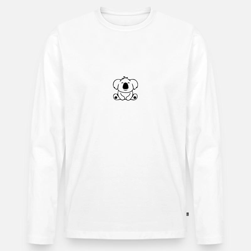 Koala, bear, Animal, pet, Haustier - Männer Premium Bio Langarmshirt - Weiß