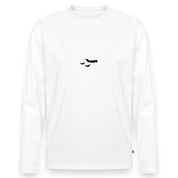 A400M Europa Militärflugzeug, deutsche Luftwaffe - Männer Premium Bio Langarmshirt - Weiß - Vorne - Nico (187cm)