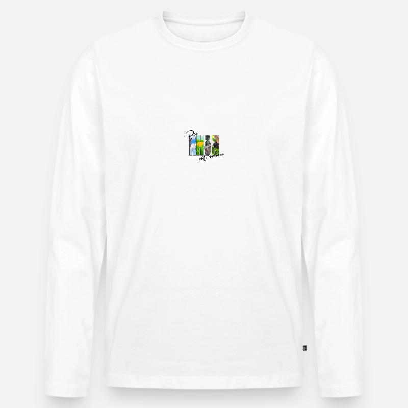 Die Rhön - Männer Premium Bio Langarmshirt - Weiß