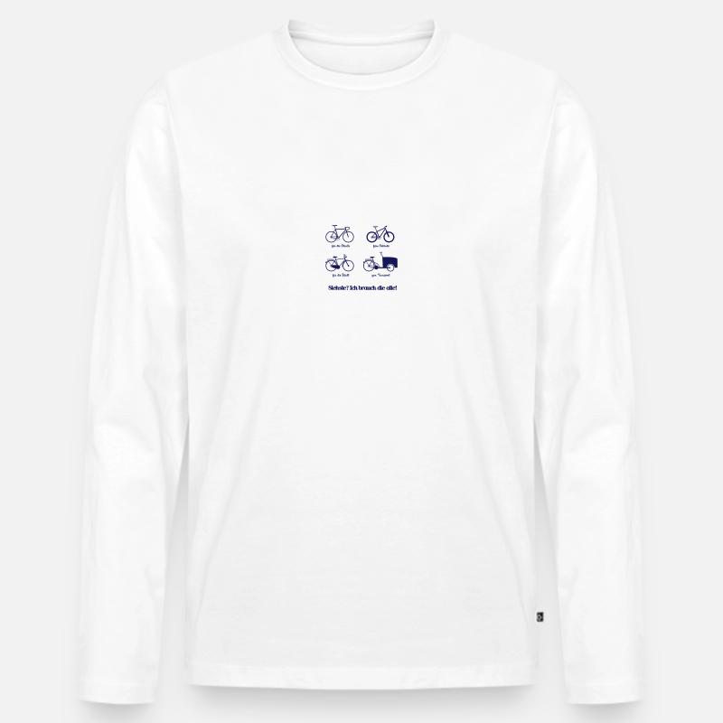Bikepark - Männer Premium Bio Langarmshirt - Weiß