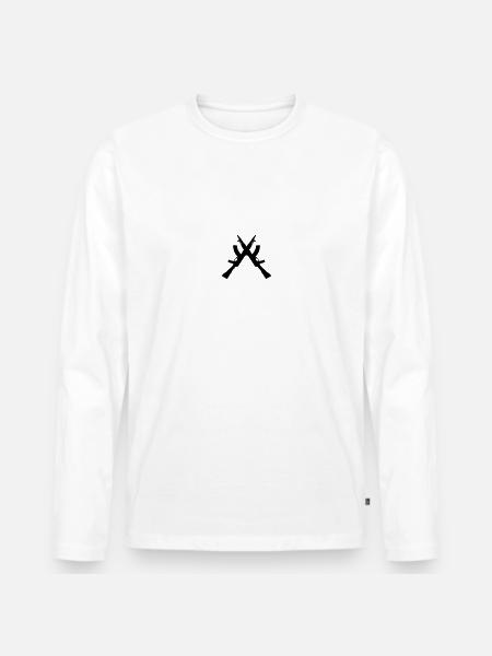 Crossed AK47 - Männer Premium Bio Langarmshirt - Weiß